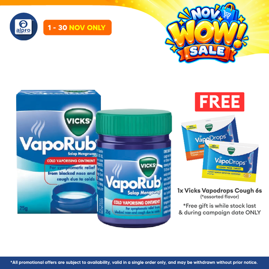 Vicks Vaporub 25g | Relieve Cough and Soothe Sore Muscles