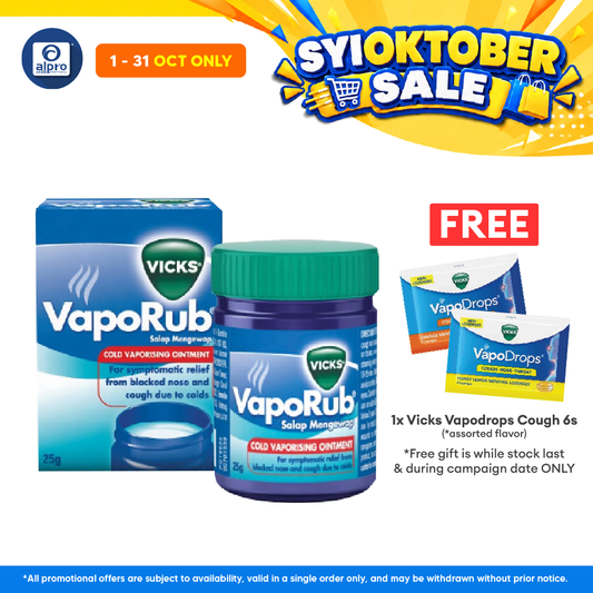 Vicks Vaporub 25g | Relieve Cough and Soothe Sore Muscles