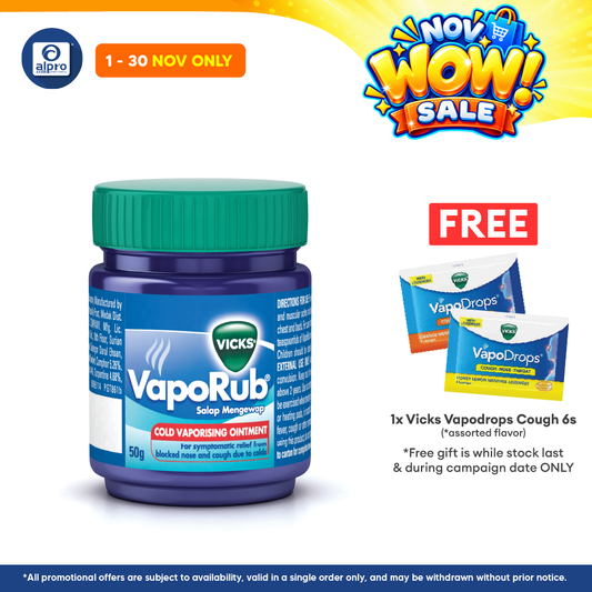 Vicks Vaporub 50g |  For Symptomatic Relief