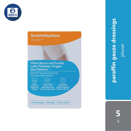 S&n Jelonet Paraffin Gauze Dressing 5cmx5cm 5s Alpro Pharmacy