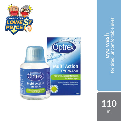Optrex Multi-Care Eye Wash 100mL | Cleanses & Soothes Sensitive Eyes - Contact Lens Friendly Optrex