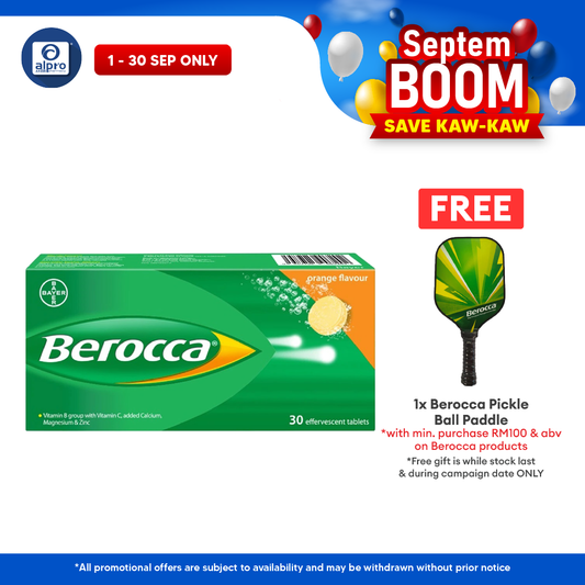 Berocca Effervescent Vitamin C Orange 30s | Helps Reduce Tiredness and Fatigue Berocca