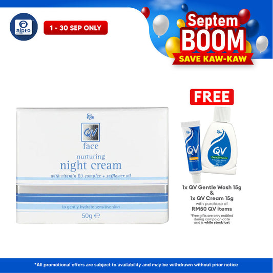 Ego QV Face Nurturing Night Cream 50g | Moisturizer For Sensitive Skin QV