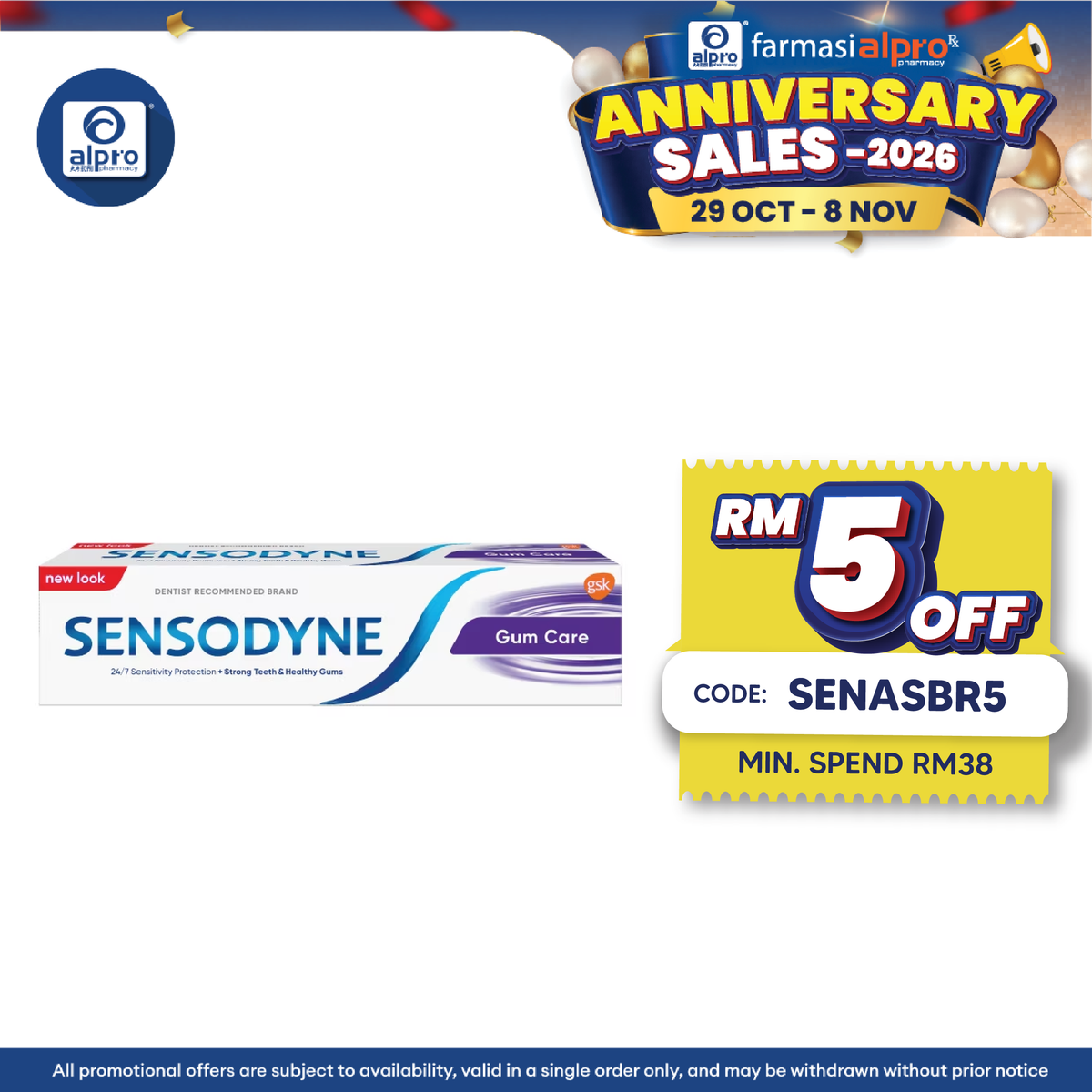 Sensodyne Gum Care 100g | Remove Plaque Bacteria