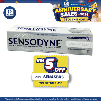 Sensodyne Gentle Whitening 100g | Restore Teeth to Natural Whiteness