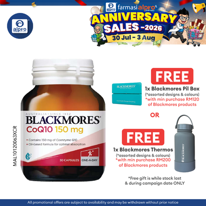 Blackmores CoQ10 (Coenzyme Q10) 150mg 30s | Improve Heart Health Blackmores