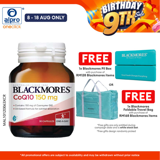 Blackmores CoQ10 (Coenzyme Q10) 150mg 30s | Improve Heart Health Blackmores