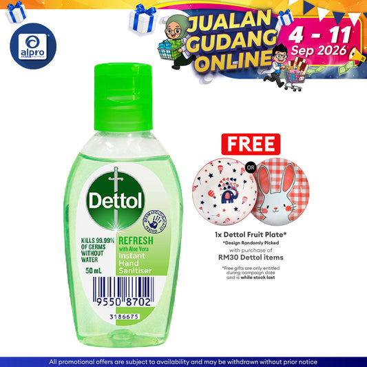 Dettol Hand Sanitizer (Refresh) 50ml | Kills 99.99% of Germs Dettol