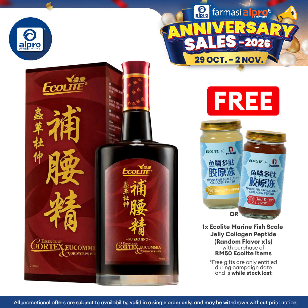 Ecolite Pu Yao Jing Herbal Tonic 750ml | Strengthen Back & Improves Overall Well-being