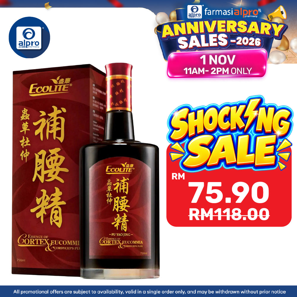 Ecolite Pu Yao Jing Herbal Tonic 750ml | Strengthen Back & Improves Overall Well-being