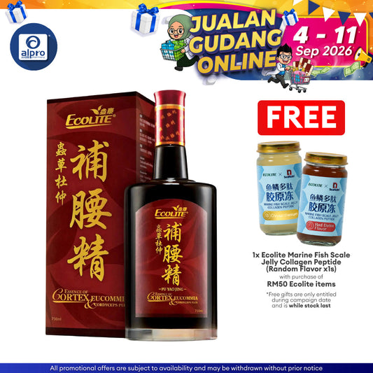 Ecolite Pu Yao Jing Herbal Tonic 750ml | Strengthen Back & Improves Overall Well-being Ecolite
