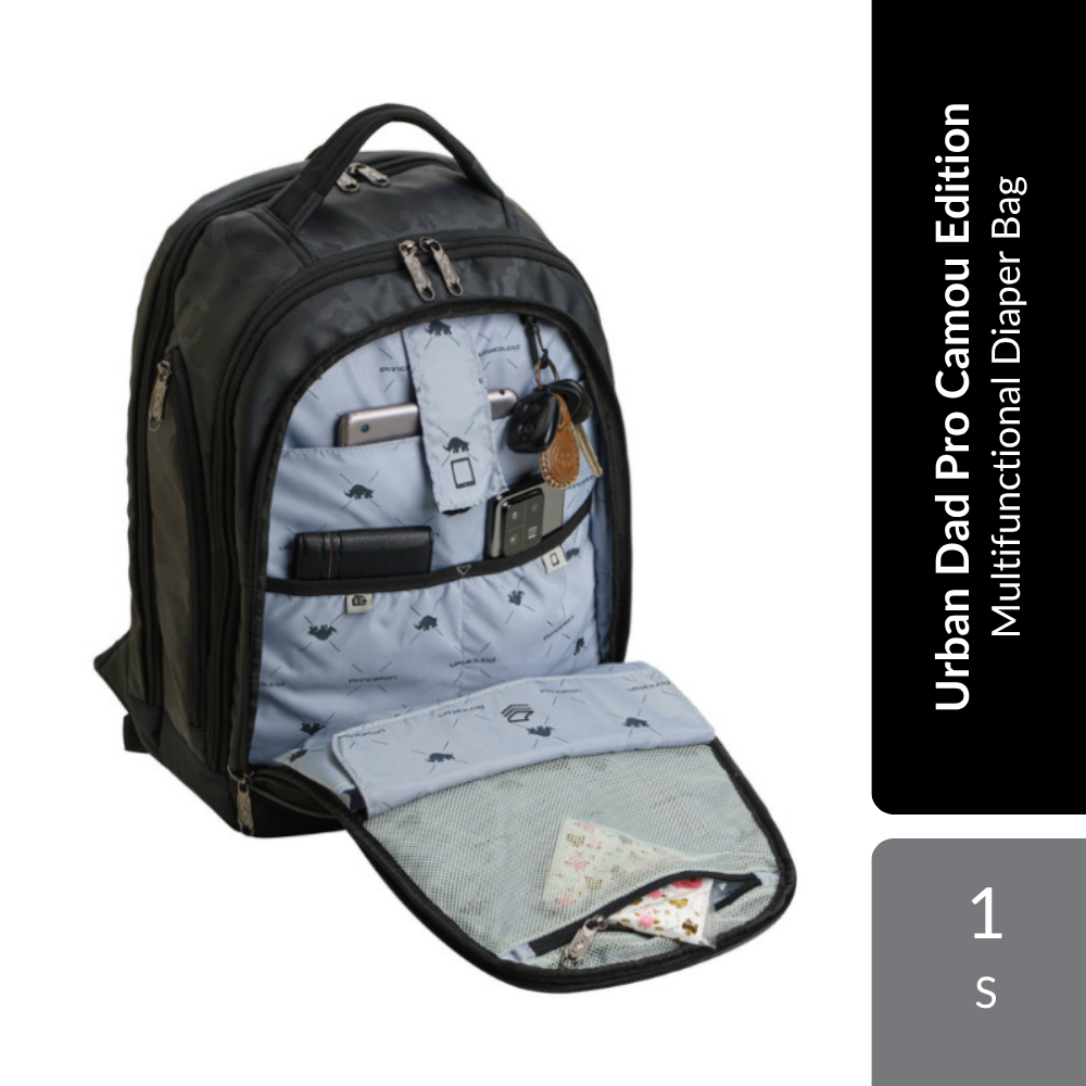 Princeton Urban Dad Pro Camou Edition 1s | Spacious & Multifunctional Diaper Bag For Parents Alpro Baby