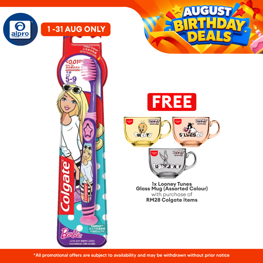 Colgate Toothbrush Barbie Ultra Soft 5-9 Years 1s Colgate
