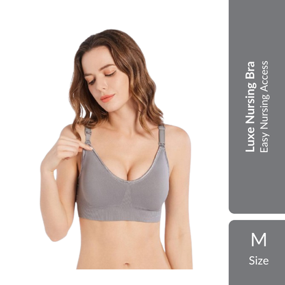 Shapee Luxe Nursing Bra 1s | Wire-Free Comfort & Easy Nursing Access For Breastfeeding Mothers Shapee