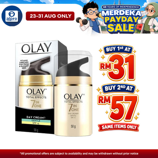 Olay Total Effects 7in1 Gentle Day Cr SPF15 50g | Fights The Lines and Wrinkles Olay