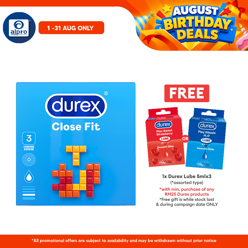 Durex Close Fit Condom 3s Bonlife