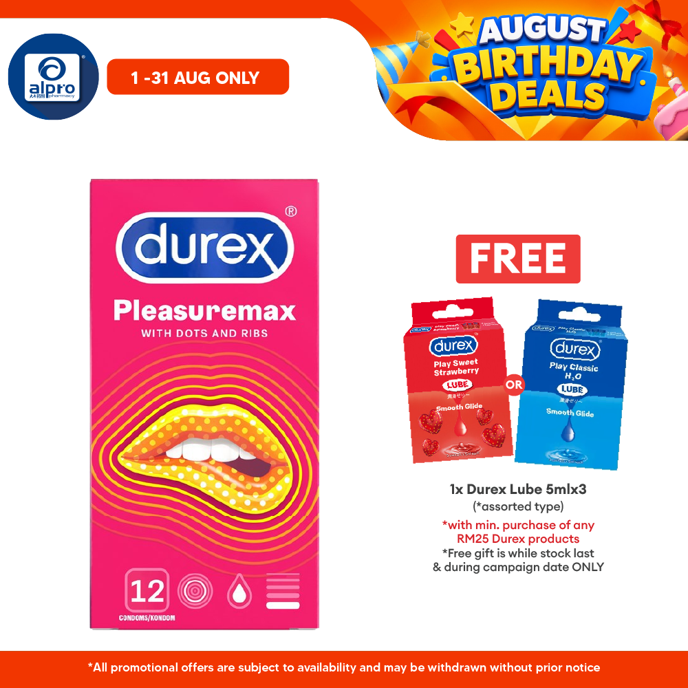 Durex Pleasuremax Easy-on Condom 12s Durex