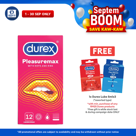 Durex Pleasuremax Easy-on Condom 12s Bonlife