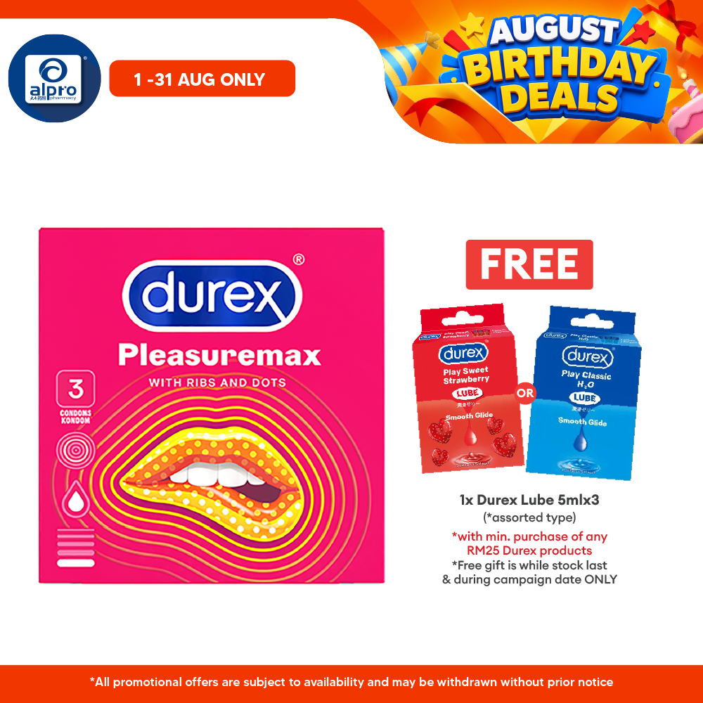 Durex Pleasuremax Easy-on Condom 3s Durex