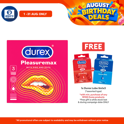 Durex Pleasuremax Easy-on Condom 3s Durex