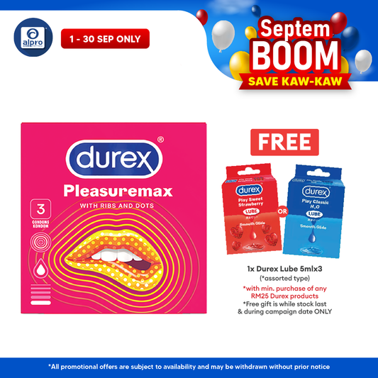 Durex Pleasuremax Easy-on Condom 3s Bonlife
