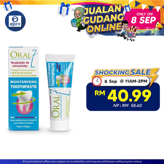Oral 7 Moisturising Adult Toothpaste 105g | Contains Natural Enzymes Oral7