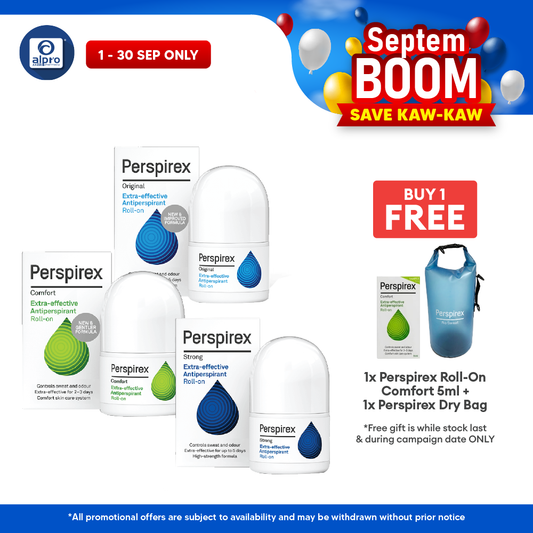 Perspirex Roll-On Anti Perspirant 20Ml (Original / Comfort / Strong) | Clinically Tested & Proven Perspirex