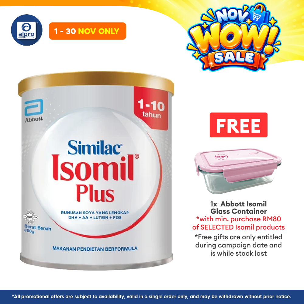 Abbott Isomil Plus Children's Soy Milk Formula 850g | For Age 1-10 Years Old