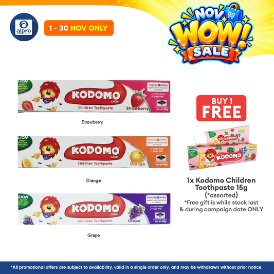 Kodomo Toothpaste 40g ( Strawberry \ Orange \ Grape ) | Restore Minerals & Repair Early Caries