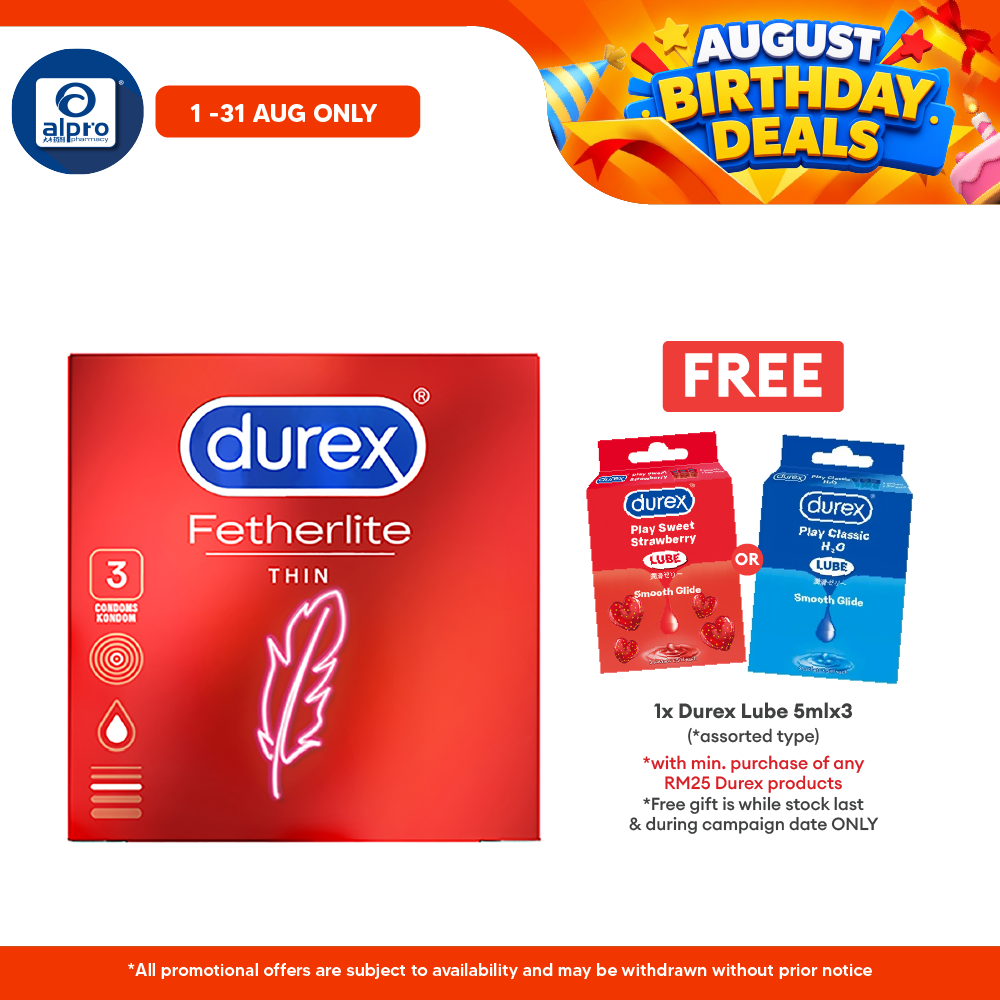 Durex Fetherlite Easy-on Condom (3's) Durex