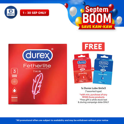 Durex Fetherlite Easy-on Condom (3's) Bonlife
