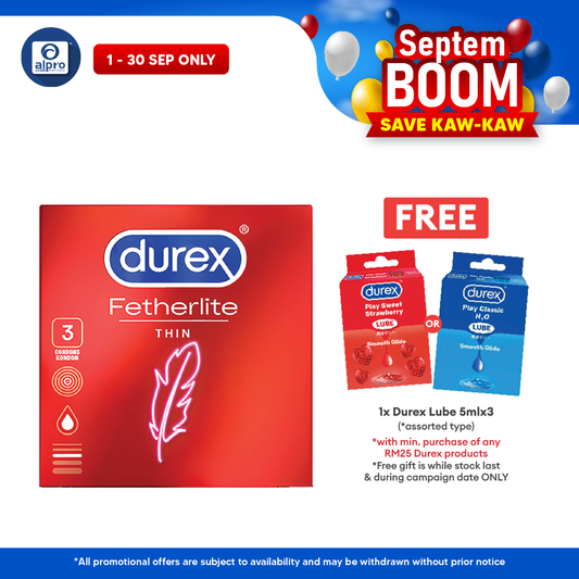 Durex Fetherlite Easy-on Condom (3's) Bonlife