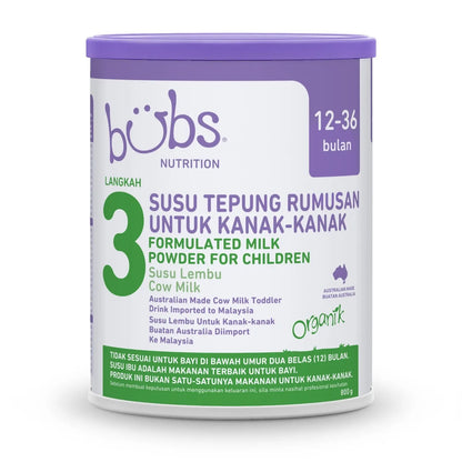 Bubs Organic Grass Fed Toddler Milk 800g Bubs