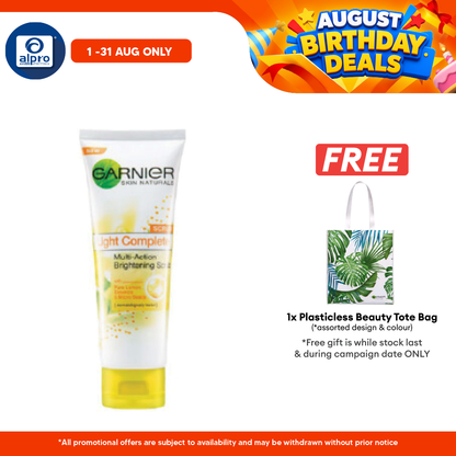 Garnier Light Brightening Scrub Wash 100ml | Removes Dead Skin Cells Garnier