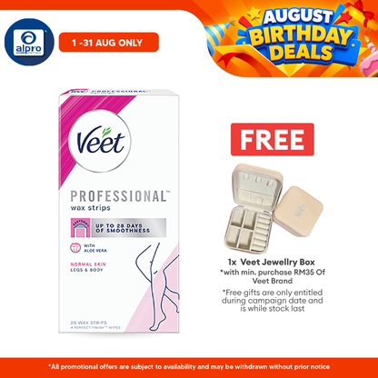 Veet Cold Wax Strip Legs Normal Skin 20s Veet