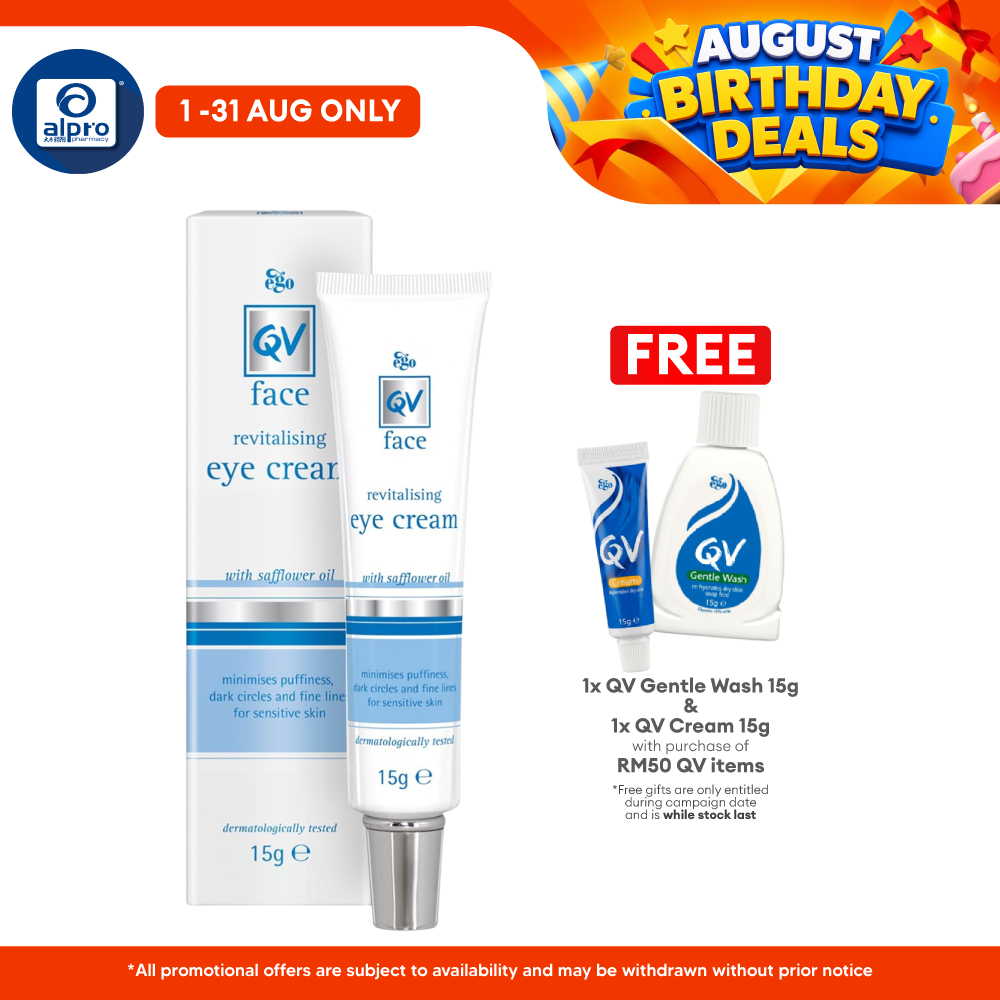 QV Face Revitalising Eye Cream 15g | Reduce Puffiness & Dark Circles QV