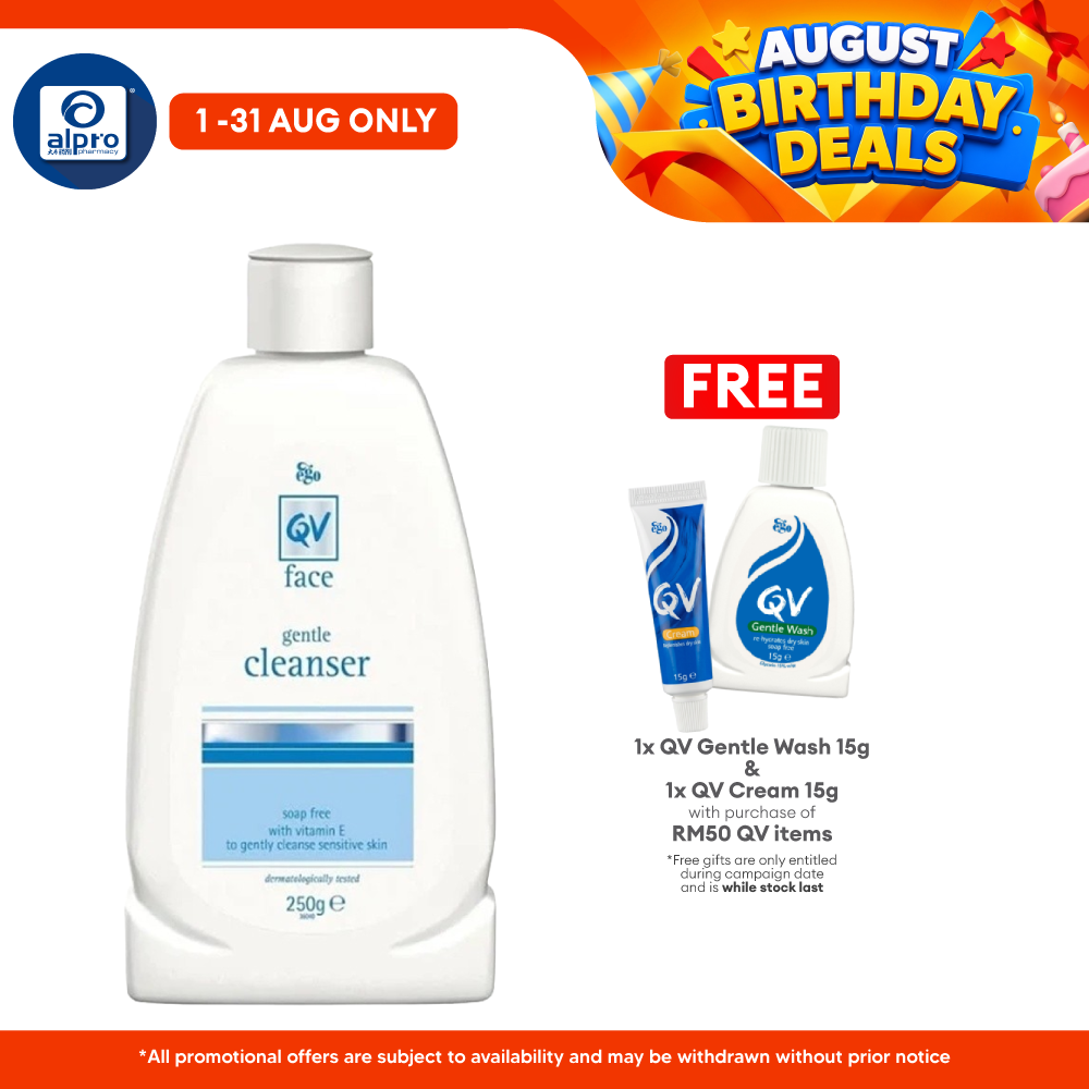 Ego QV Face Gentle Cleanser With Vitamin E 250ml | Rehydrate Skin QV