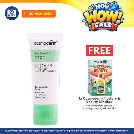 Cosmoderm Tea Tree Oil Day & Night Moisturiser SPF 15 PA+++ 50ml