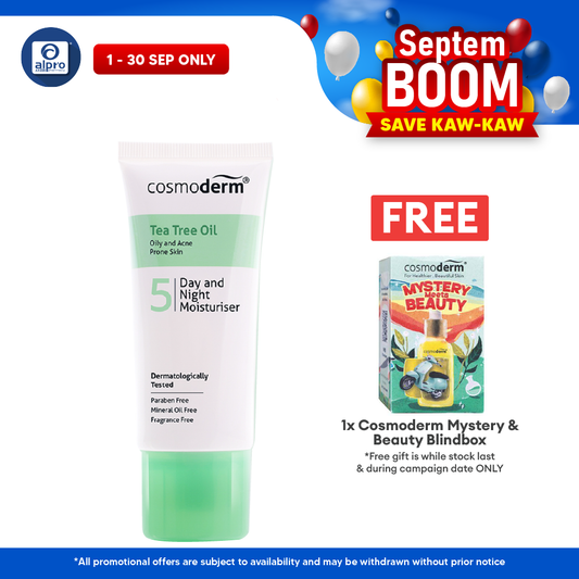 Cosmoderm Tea Tree Oil Day & Night Moisturiser SPF 15 PA+++ 50ml Cosmoderm