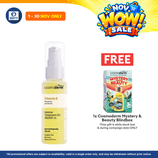 Cosmoderm Vitamin E Oil 30000 IU 30ml | Reduce Skin Appearance