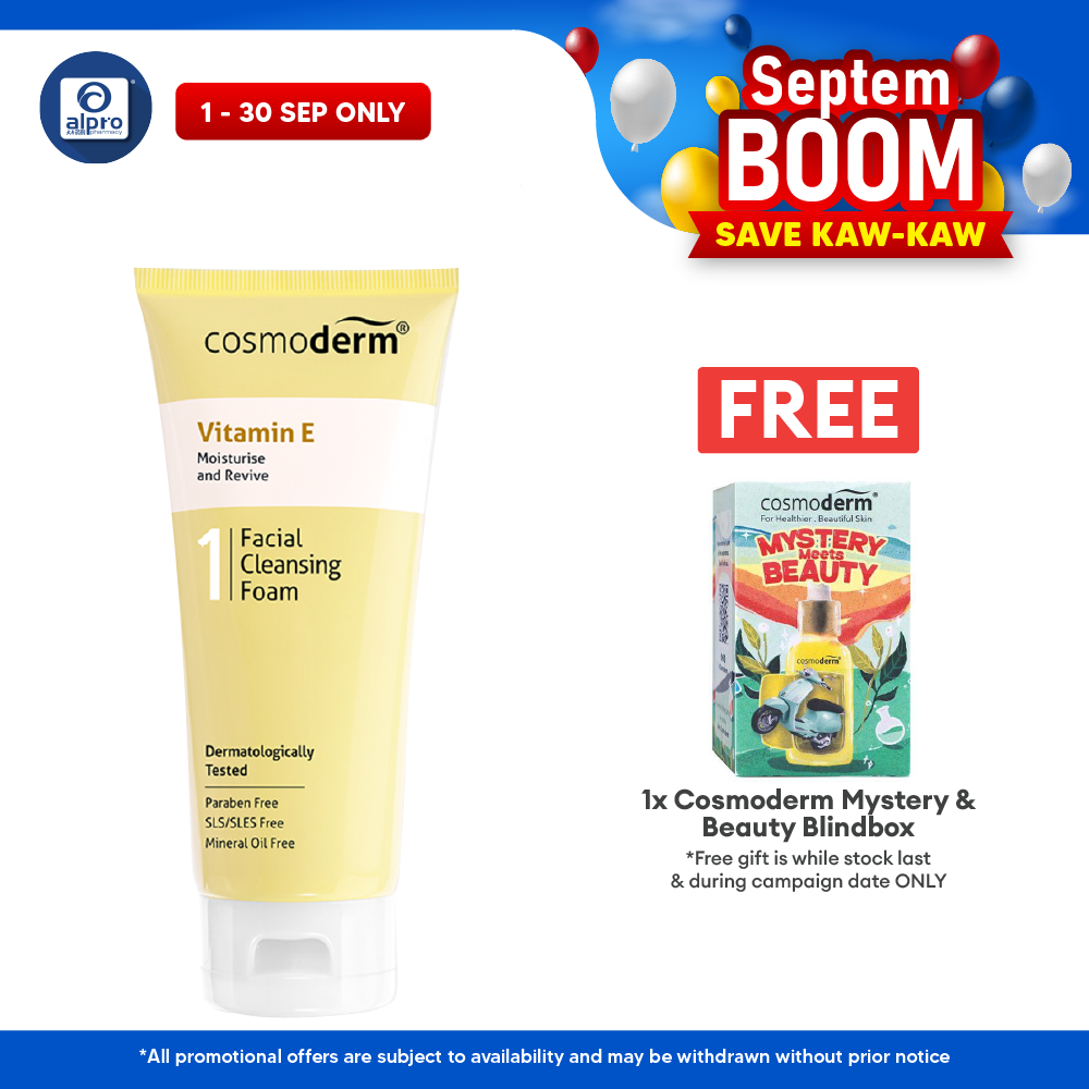 Cosmoderm Vitamin E Facial Cleansing Foam 125ml Cosmoderm