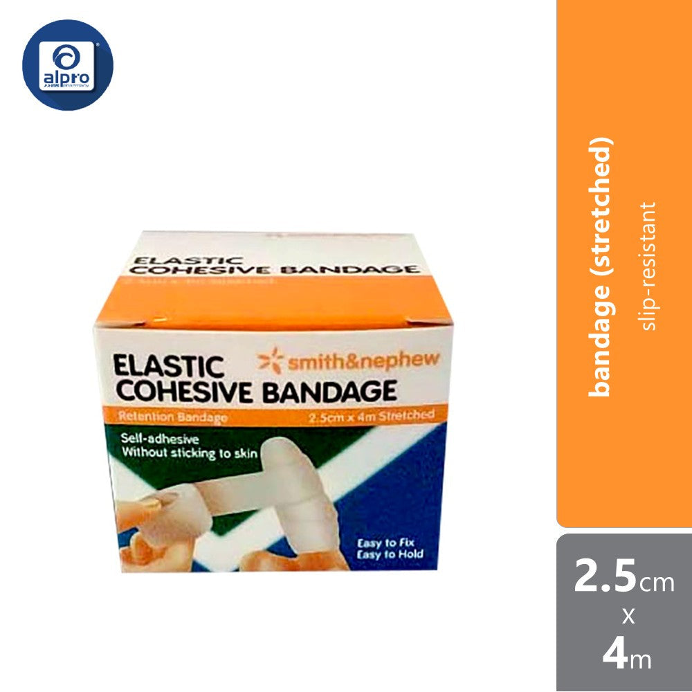 S&n Elastic Cohesive Bandage (stretched) 2.5cmx4m Smith&nephew