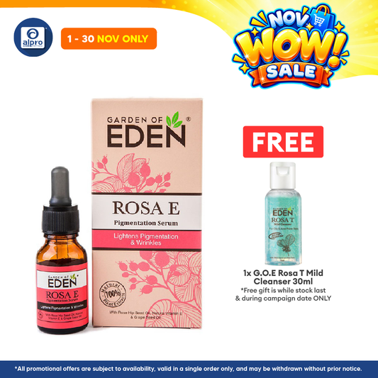 Garden Of Eden Rosa E Pigmentation Serum 15ml | Lightens Skin Tone