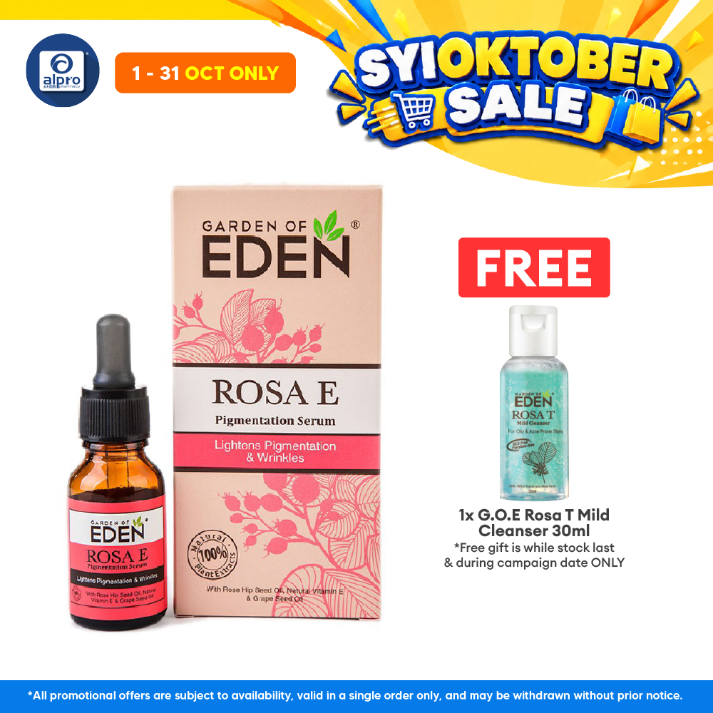 Garden Of Eden Rosa E Pigmentation Serum 15ml | Lightens Skin Tone
