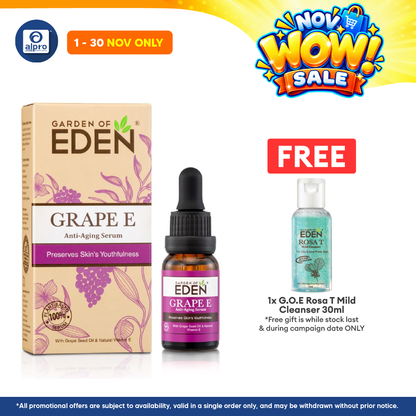 Garden of Eden Grape E Anti-Aging Serum 15ml | Reduce Wrinkles & Fine Line