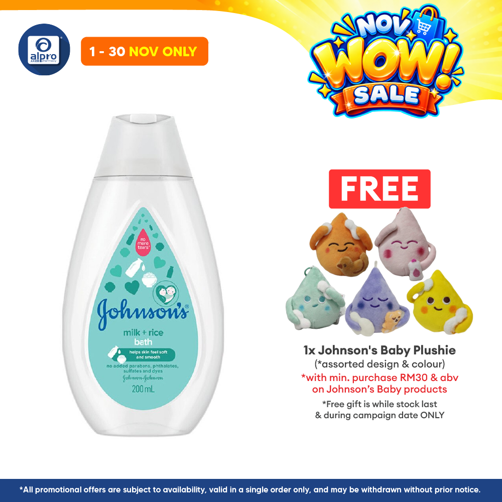 Johnsons Baby Milk + Rice Bath 200ml