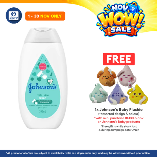 Johnsons Baby Milk + Rice Lotion 200ml
