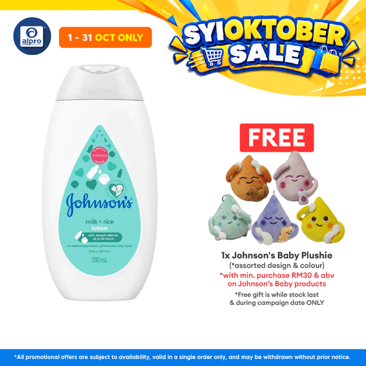 Johnsons Baby Milk + Rice Lotion 200ml