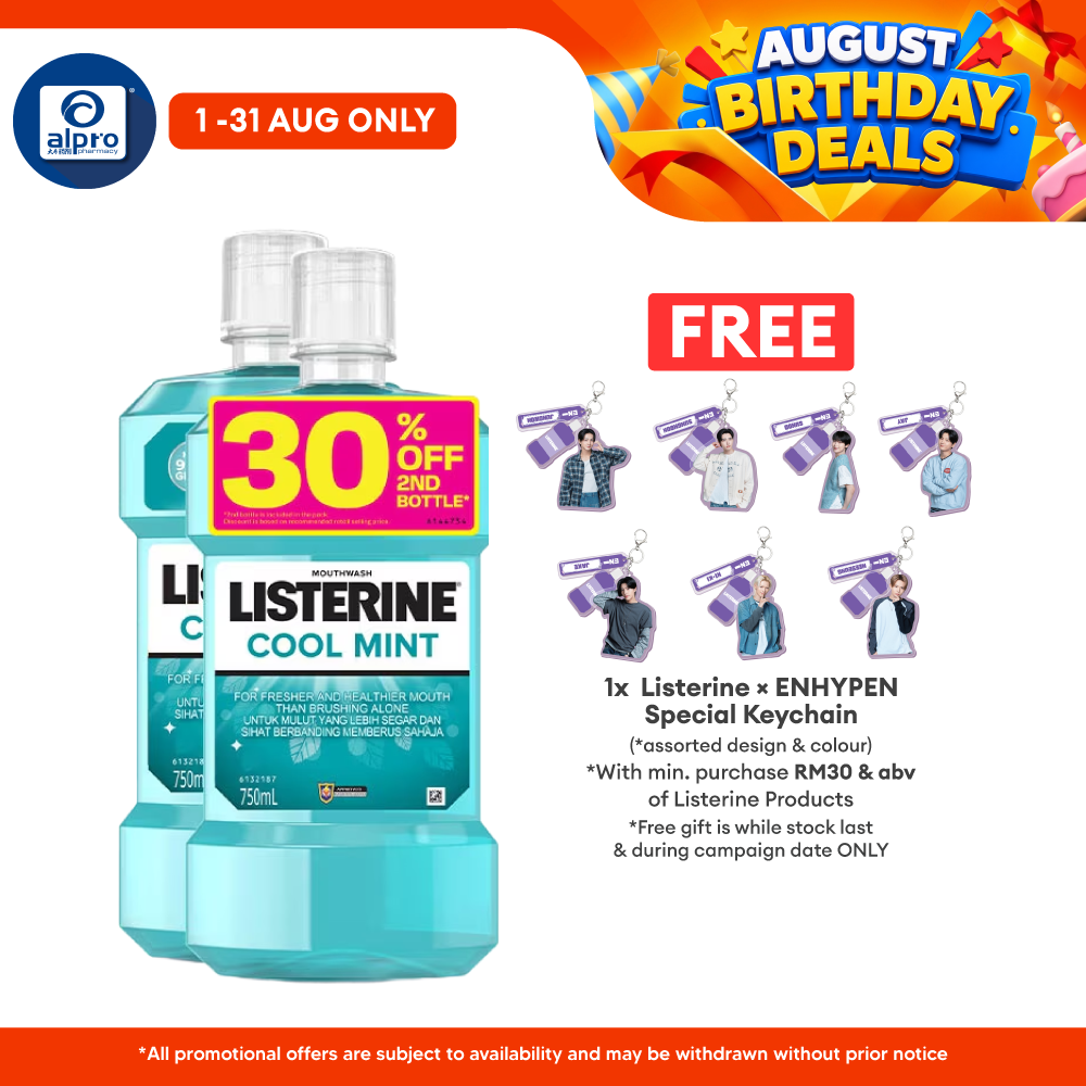 Listerine Cool Mint 2x750ml | Gives Lasting Fresh Breath Listerine