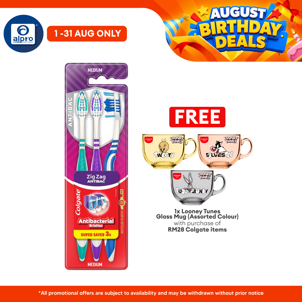 Colgate Zig Zag Medium 3s | Reach Deep Between Teeth Colgate